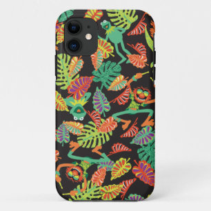 Muppets   Tropical Kermit & Animal Pattern iPhone 11 Case
