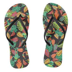 Muppets   Tropical Kermit & Animal Pattern Flip Flops