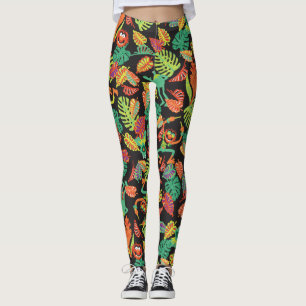 Muppets   Tropical Kermit & Animal Pattern Leggings