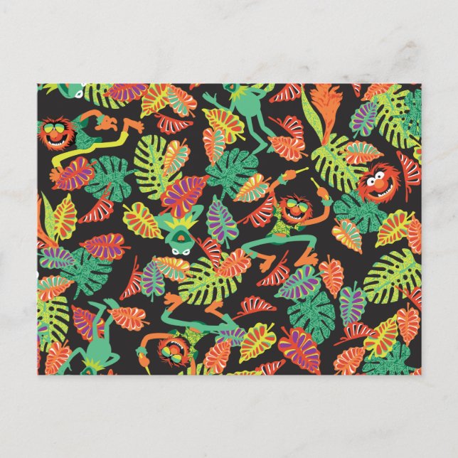 Muppets | Tropical Kermit & Animal Pattern Postcard (Front)