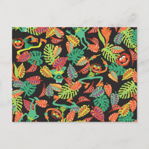 Muppets   Tropical Kermit & Animal Pattern Postcard