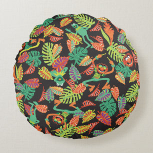 Muppets Tropical Kermit & Animal Pattern Round Pillow