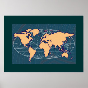 mur de décoration art mapa-mundi