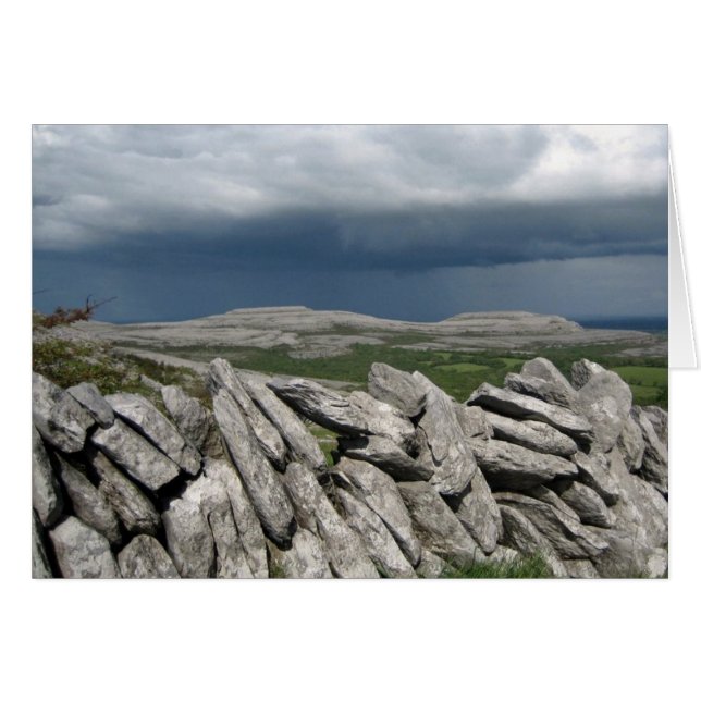 Mur de pierre au Burren, Co. Clare, Irlande (Devant horizontal)