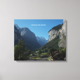 Mur de toile de la vallée de Lauterbrunnen Imprime
