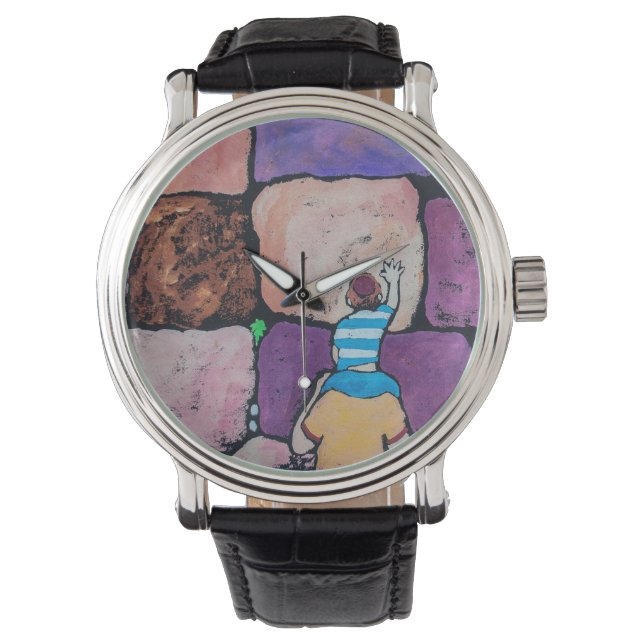 Mur d'escargot avec montre parent et enfant (devant)