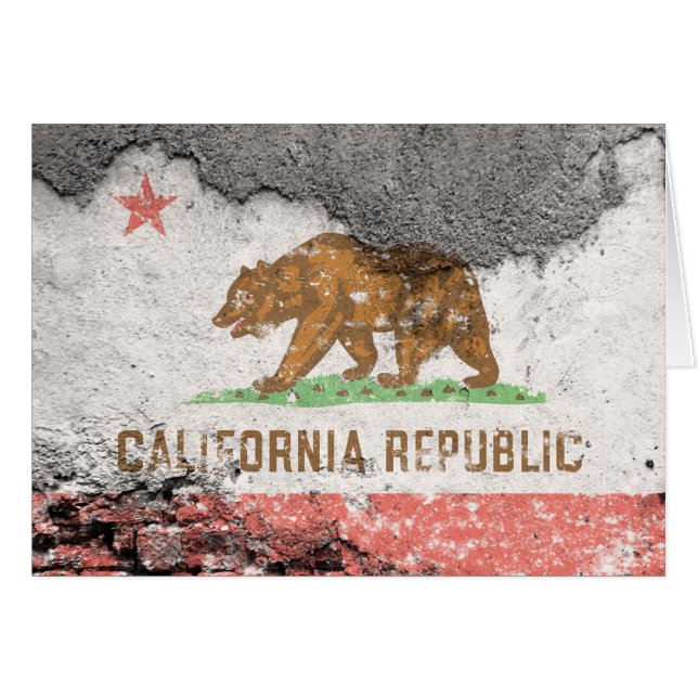 mur en brique du drapeau de la californie (Devant horizontal)
