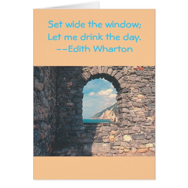 "MUR EN PIERRE AVEC FENÊTRE À MER" (PHOTOG) (Devant)