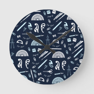 Mur enseignant math Horloge