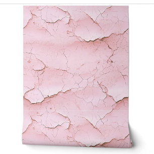 Mur texturé rose fissuré