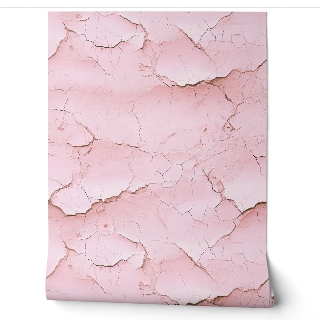 Mur texturé rose fissuré (Déroulement)