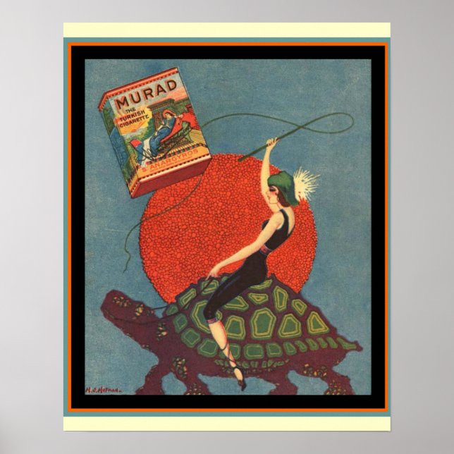 Murad affiche de la cigarette turque 16 x 20 (Devant)