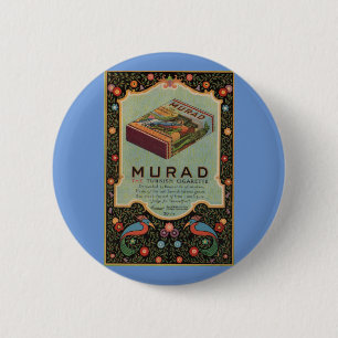 Murad Cigarettes ad 2 Inch Round Button