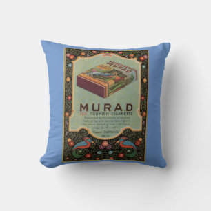 Murad Cigarettes ad Throw Pillow