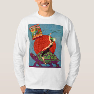 Murad cigarettes lady riding giant tortoise T-Shirt