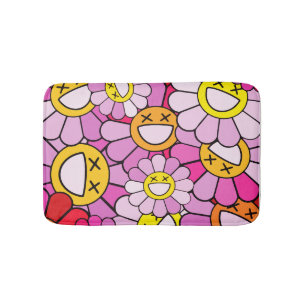 Murakami flowers bath mat