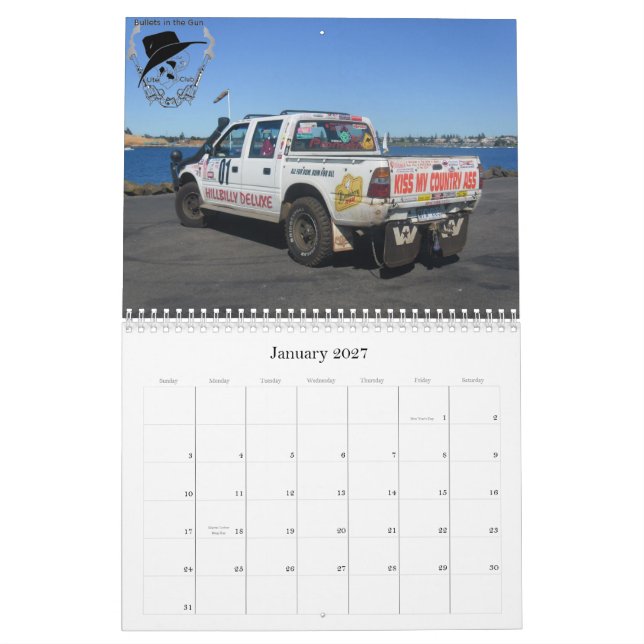 Mural 2013 balles dans le calendrier de club d'Ute (Jan 2027)