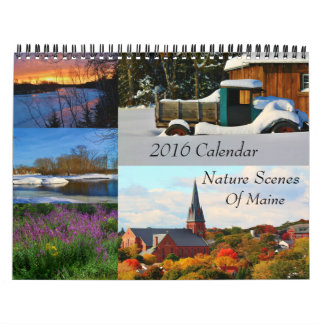 Mural 2016 scènes de nature de calendrier du Maine