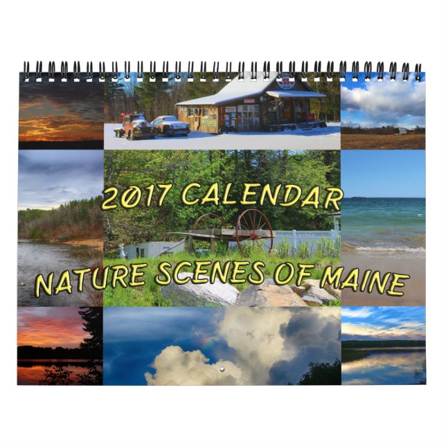 Mural 2017 scènes de nature de calendrier du Maine (Protection)
