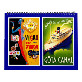 Mural Affiches vintages 2 de voyage de calendrier