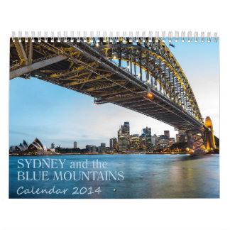 Mural Beau calendrier Sydney de photo et montagnes