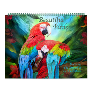 Mural Beaux Oiseaux Calendrier artistique