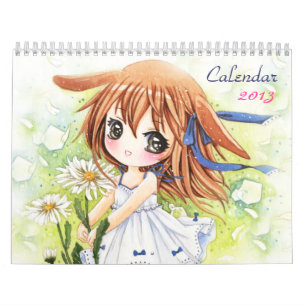 Mural Calendrier 2013 - Belles filles de chibi d'anime