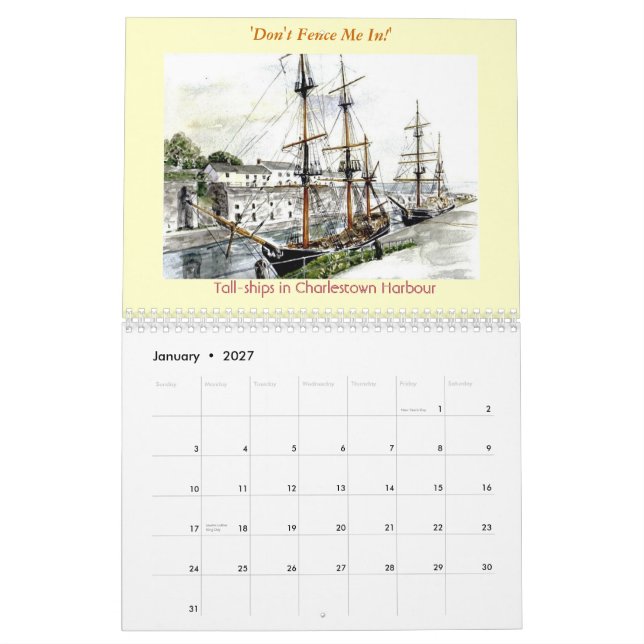 Mural Calendrier 2013 "de bateaux grands" (Jan 2027)