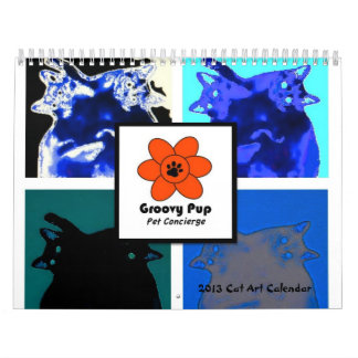 Mural Calendrier 2013 super d'art de chat de chiot