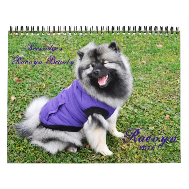 Mural Calendrier 2015 de Keeshond de Raevyn (Protection)