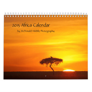 Mural Calendrier 2015 de l'Afrique par la faune de