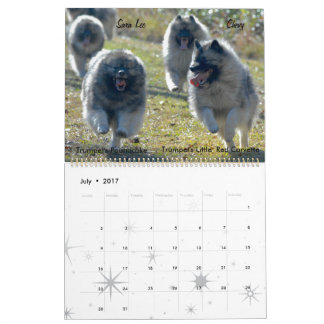 Mural Calendrier 2017 de Trumpet Keeshond