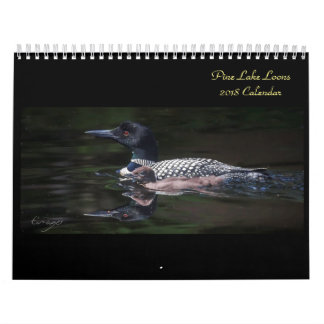 Mural Calendrier 2018 de dingue de lac pine