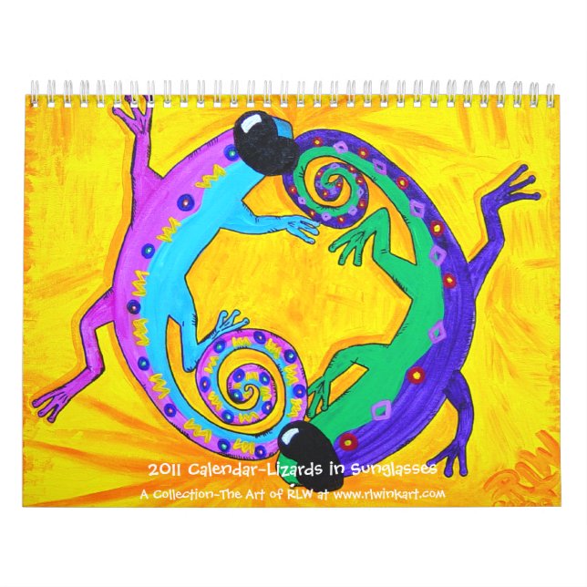 Mural Calendrier 2022~Lizards dans lunettes de soleil (Protection)