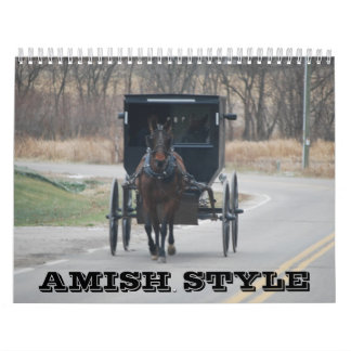 Mural Calendrier amish de style