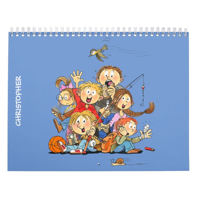 Mural Calendrier amusant pour les enfants - Calendrier p (Protection)
