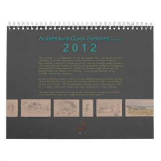 Mural Calendrier architectural 2012 de croquis par