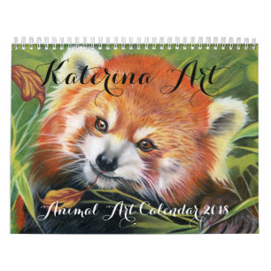 Mural Calendrier artistique animal 2018 Katerina Art