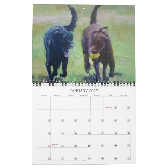 Mural Calendrier artistique de Labrador Retriever 2012 (Jan 2027)