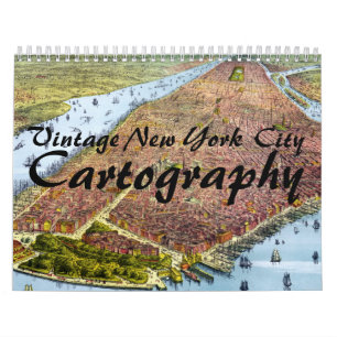 Mural Calendrier Cartographique vintage New York