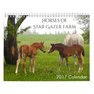 Mural Calendrier Chevaux 2017