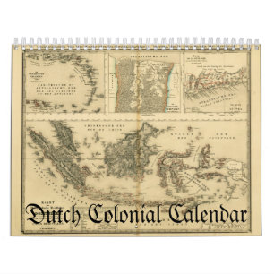 Mural Calendrier colonial néerlandais de cartes