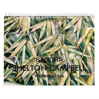 Mural Calendrier d'aquarelle par Sandra Shelton Campbell