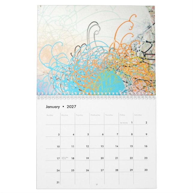 Mural Calendrier d'art de Greg Minah (Jan 2027)