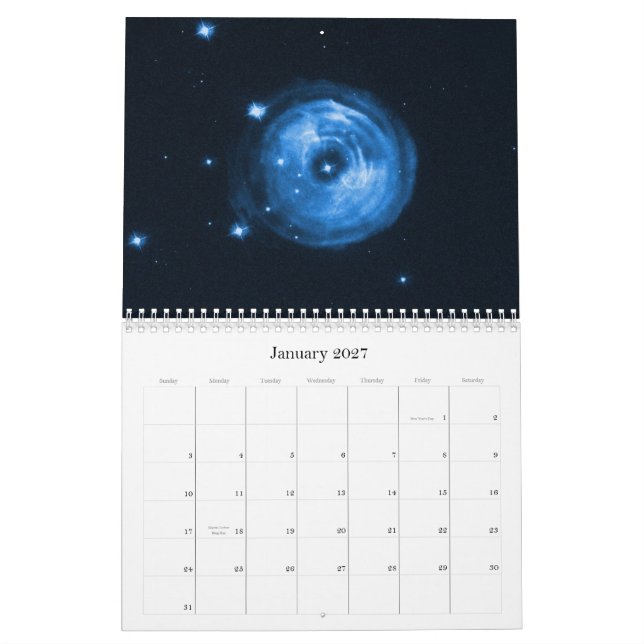Mural Calendrier d'astronomie (Jan 2027)