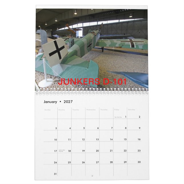 Mural calendrier d'avion 2013 (Jan 2027)