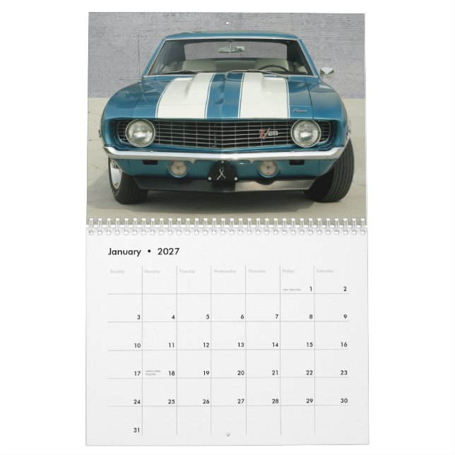 Mural Calendrier de Camaro (Jan 2027)