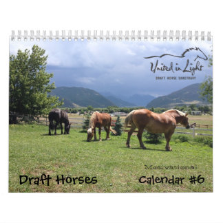 Mural Calendrier de chevaux de trait #6 (de motivation)