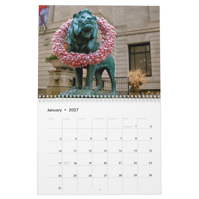 Mural Calendrier de Chicago 2012 (Jan 2027)