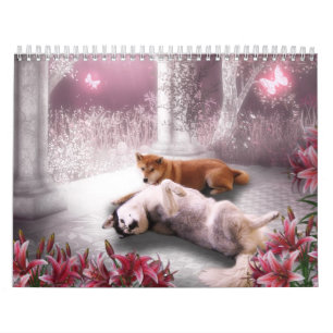 Mural Calendrier de chien d'imaginaire